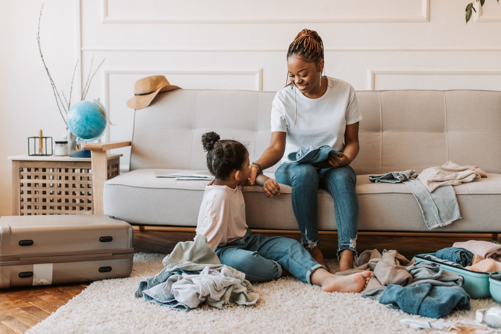 Un temps d’échange entre un parent repère et une famille qui se lance dans les sorties